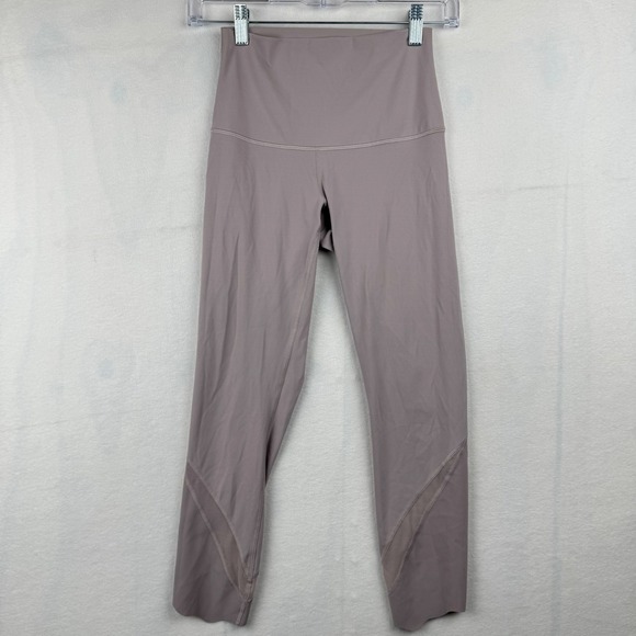 Lululemon Align High Rise Scalloped Hem Leg Purple Lilac Sheer Mesh Women's 2 - Picture 1 of 8